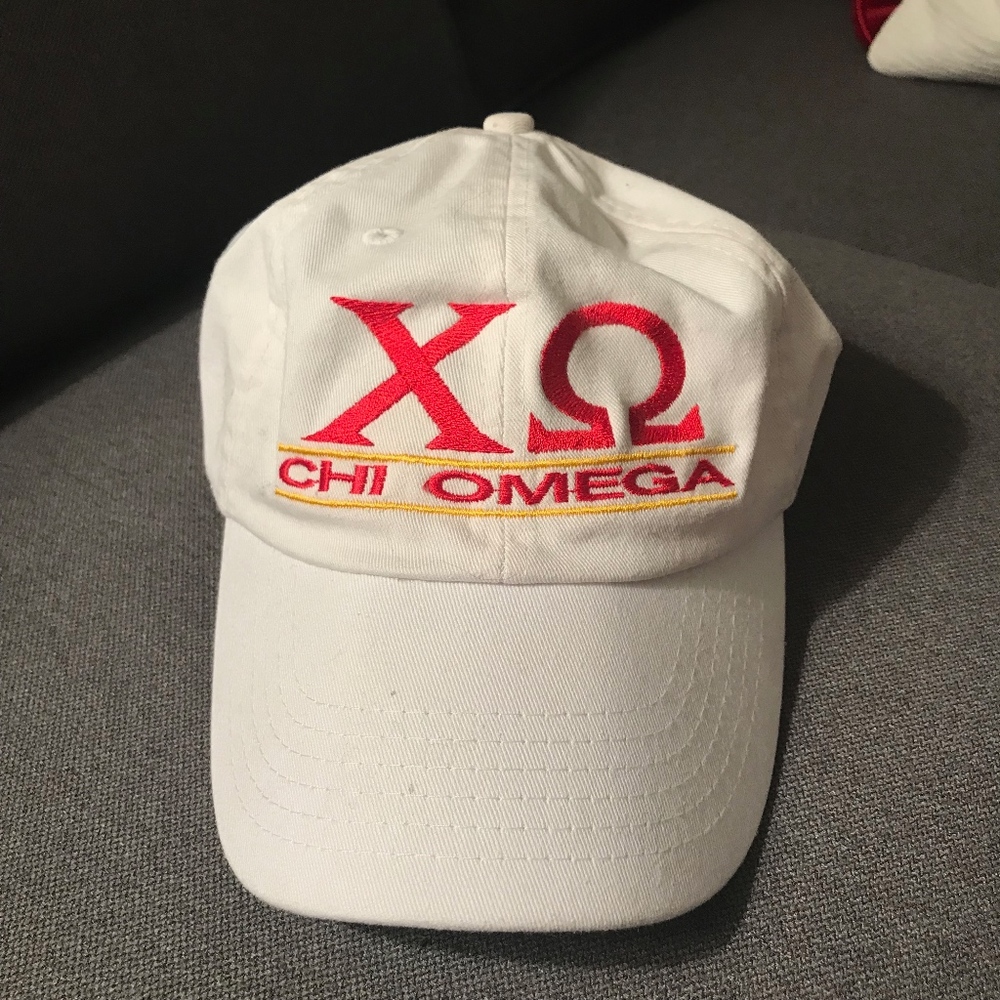 White Chi Omega Hat